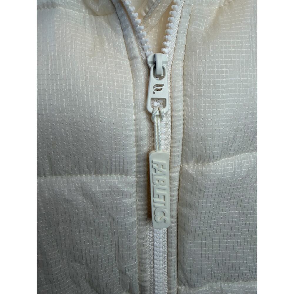Fabletics Medium Puffer Jacket Full Zip White Qui… - image 6